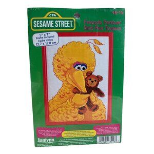 Janlynn Sesame Street Friends Forever Counted Cross Stitch Kit Big Bird Design